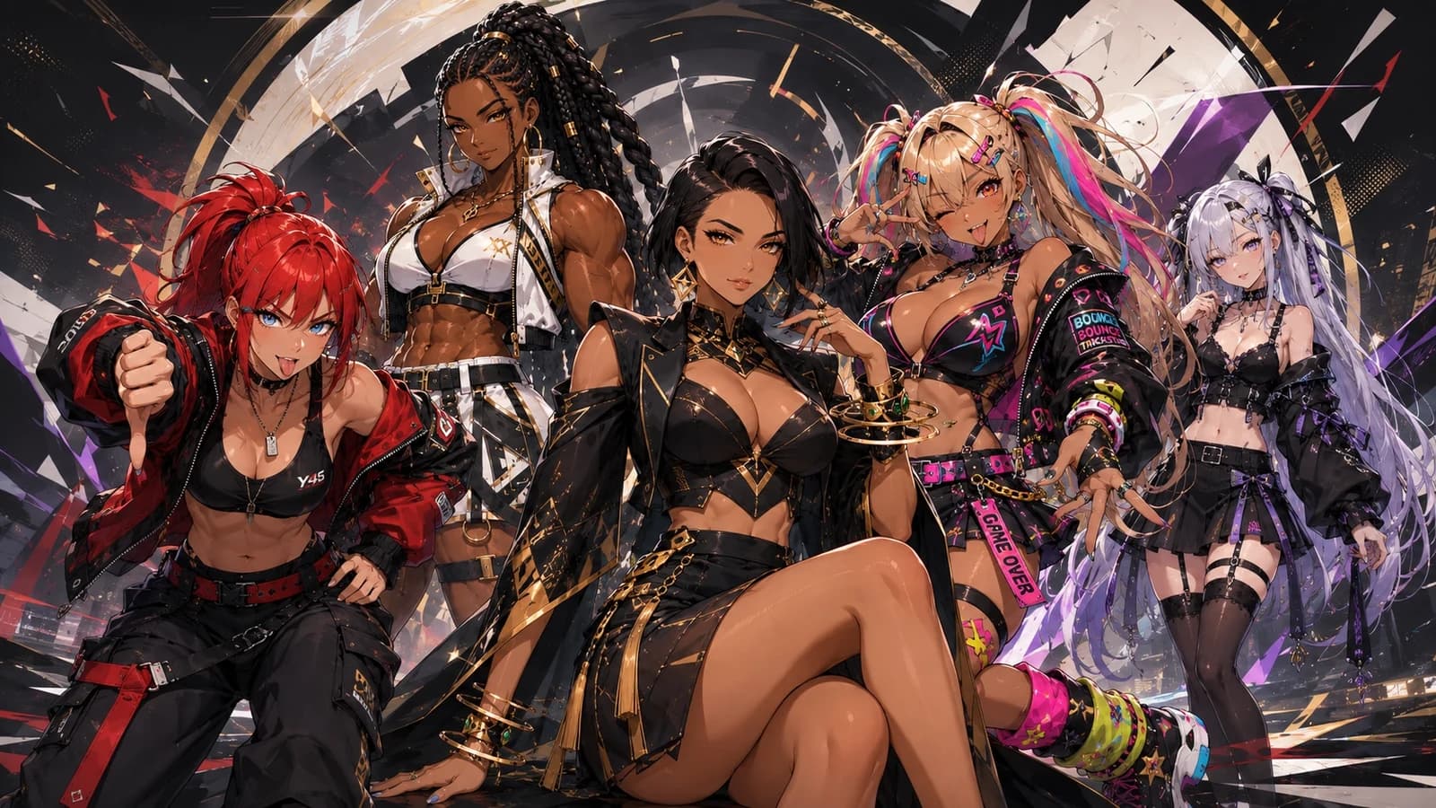 The Beat Baes lineup: Ash, Taís, Miyu, Reina and Didi