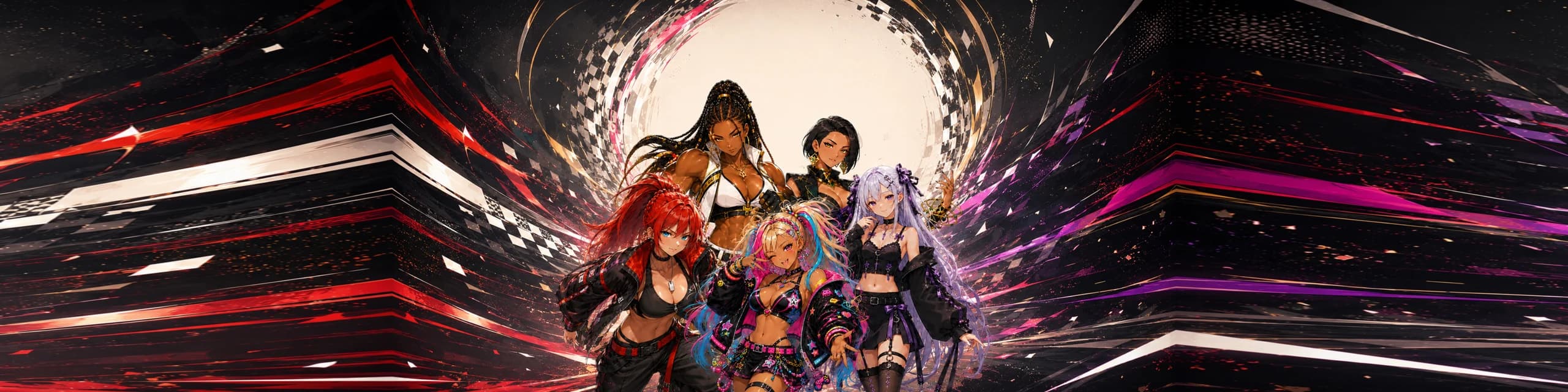 The Beat Baes lineup: Ash, Taís, Miyu, Reina and Didi, ultrawide banner