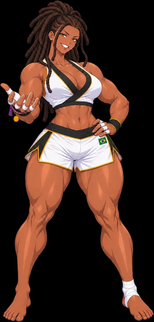 Taís, the Bruiser pilot in Beat Baes, full body